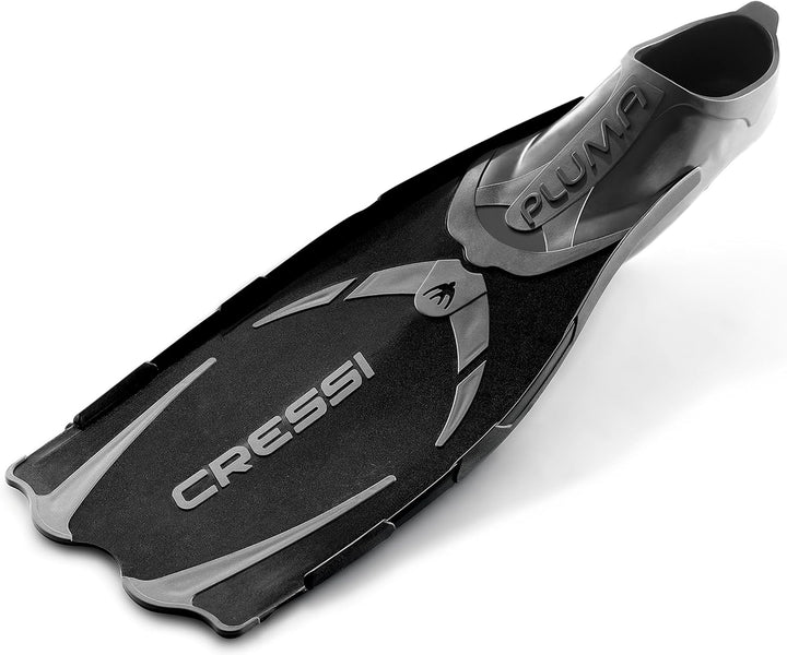 Cressi Pluma / Pluma Bag - Premium Flossen Set Schwarz/Silber 39/40 Single, Schwarz/Silber 39/40 Sin