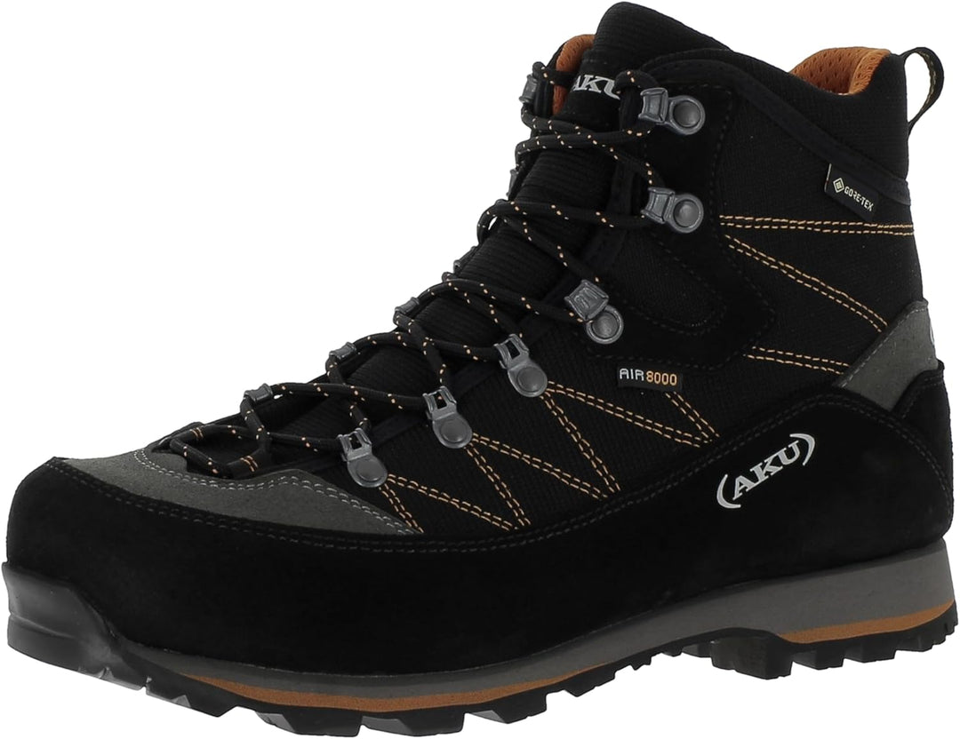 AKU Herren Trekker Lite III Wide GTX Schuhe, Black-orange, UK 7