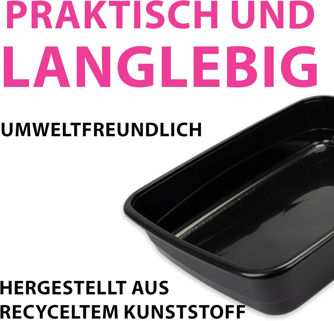 Ferplast Katzenklo, offene Katzentoilette mit hohen Rändern, 49,5 x 64,5 x H 14,5 cm, NIP 30 grosse
