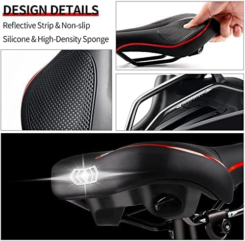 YOUNGDO Fahrradsattel Gel, Fahrradsitz mit Stossdämpfend und Atmungsaktiv, Ergonomisch Fahrrad Satte