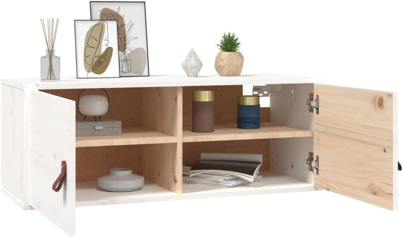 MNISDFL Bücherregal Sideboard Wohnzimmer Wandregal Küchenregal Wandschränke 2 STK. Weiss 80x30x30 cm