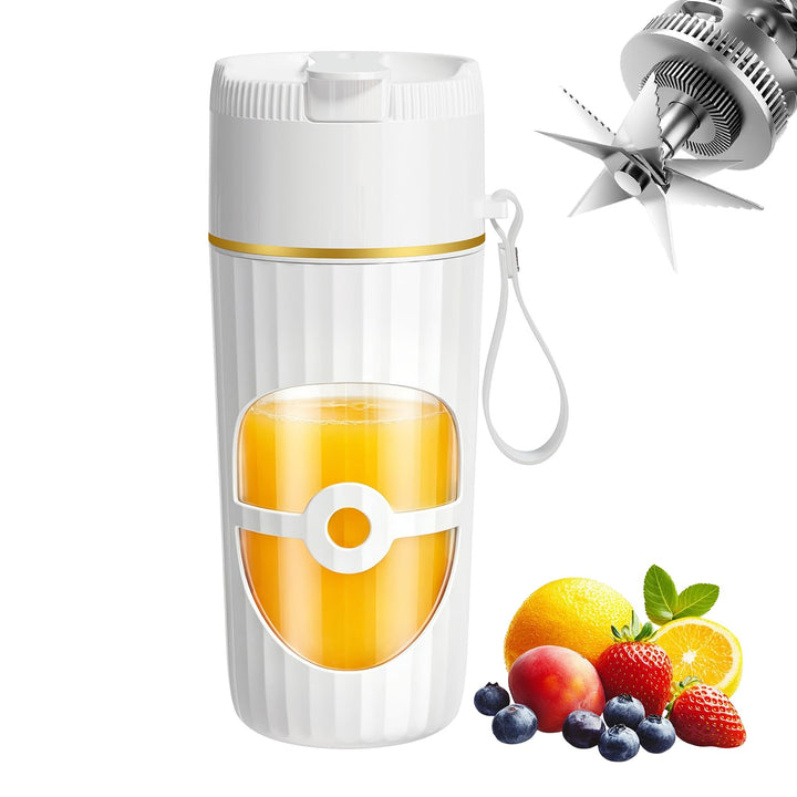 CEWROM Tragbarer Mixer, USB Wiederaufladbarer Smoothie Maker, 400ml Kleiner Mixer mit 10 Edelstahl K