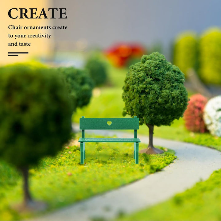 YARNOW Miniatur-parkbank-Modell, Puppenhausmöbel, Mini-gartenbank für Mikrolandschaften Und Minihaus