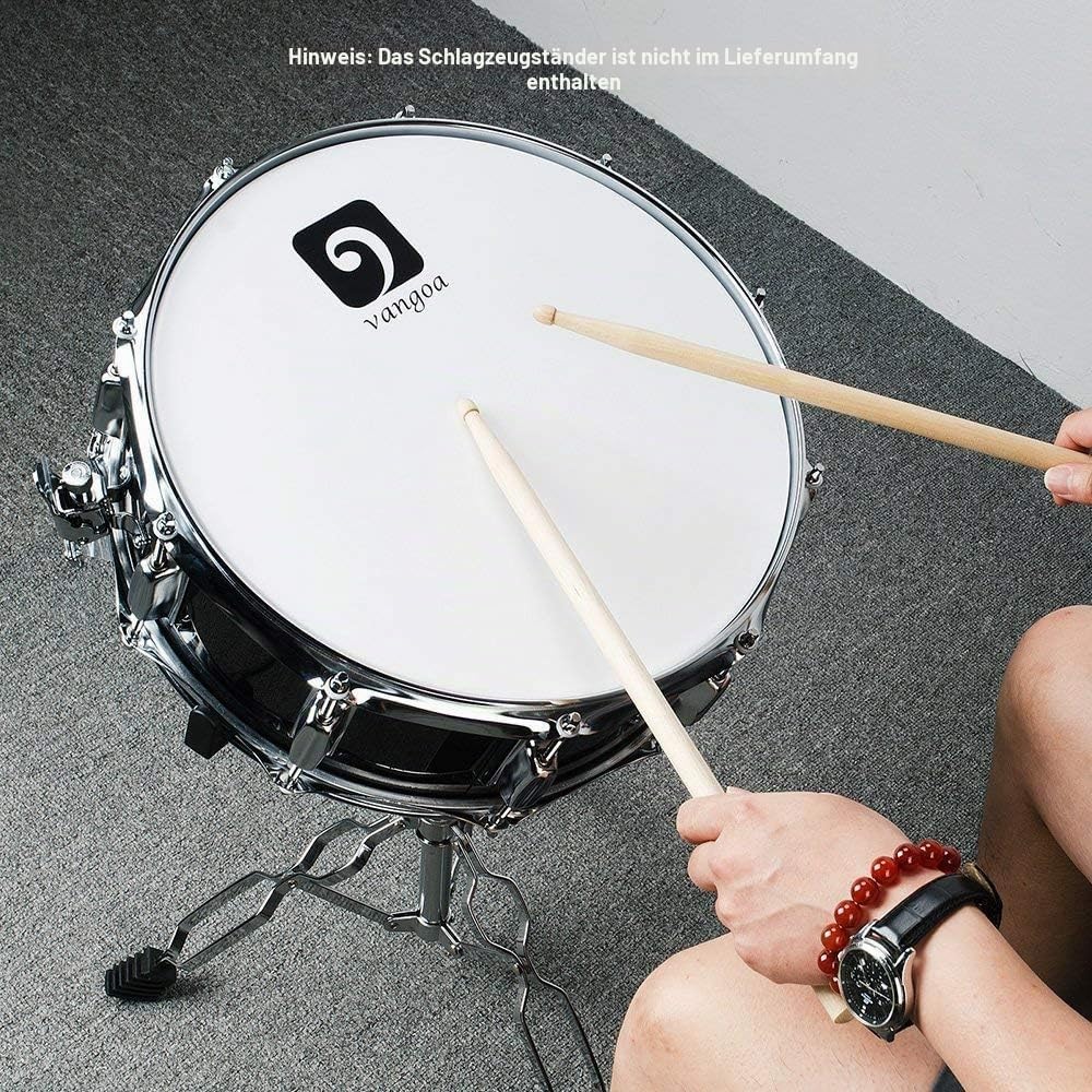 Vangoa Snare Drum 14 Zoll Ahornholz Cavity Kleine Trommel Akustik Schlagzeug Snaredrums mit Snare Dr