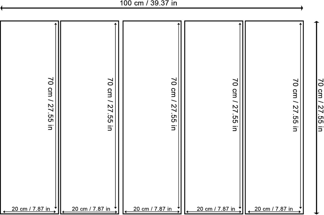 Feeby. Leinwandbild - 5 Teile - Bilder, Wand Bild, Wandbilder, Kunstdruck XXL, 5-Teilig, Typ C, 100x