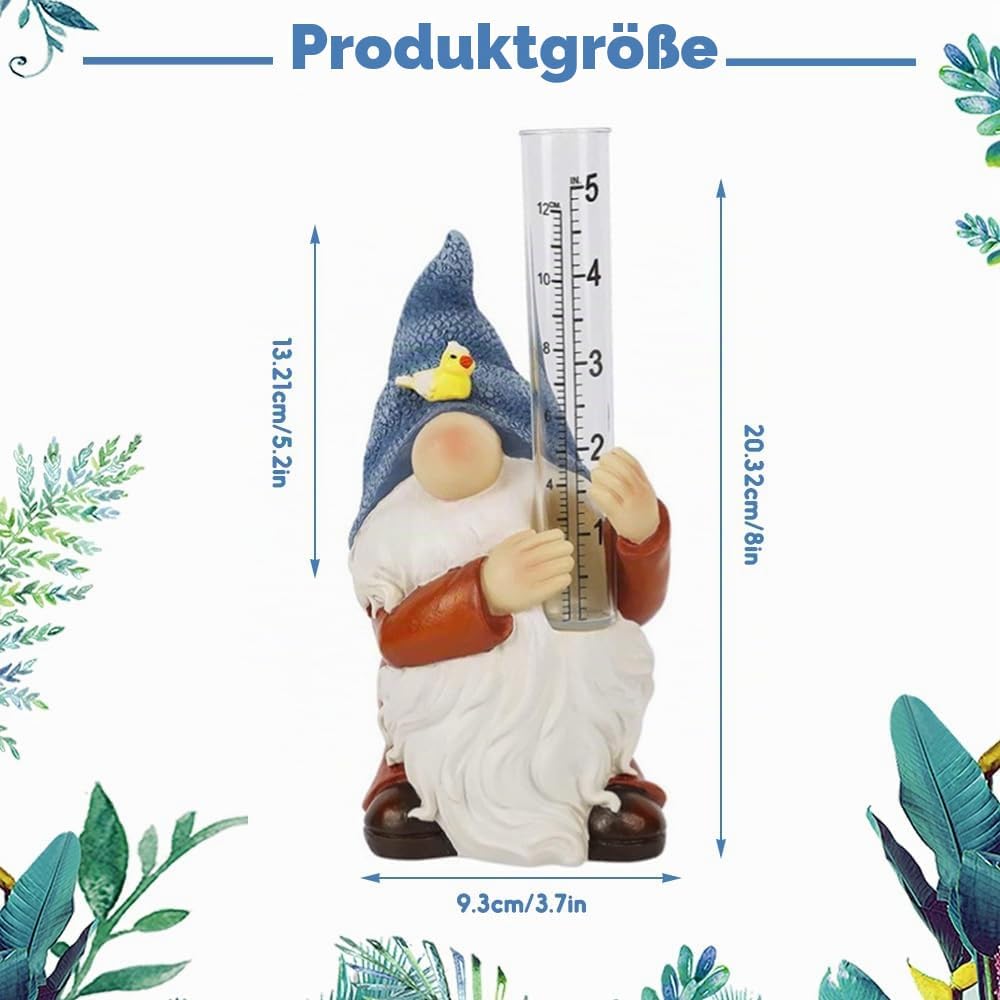 Regenmesser für Garten Frostsicher, Outdoor Regenmesser Glas Regenwassermesser, 8&