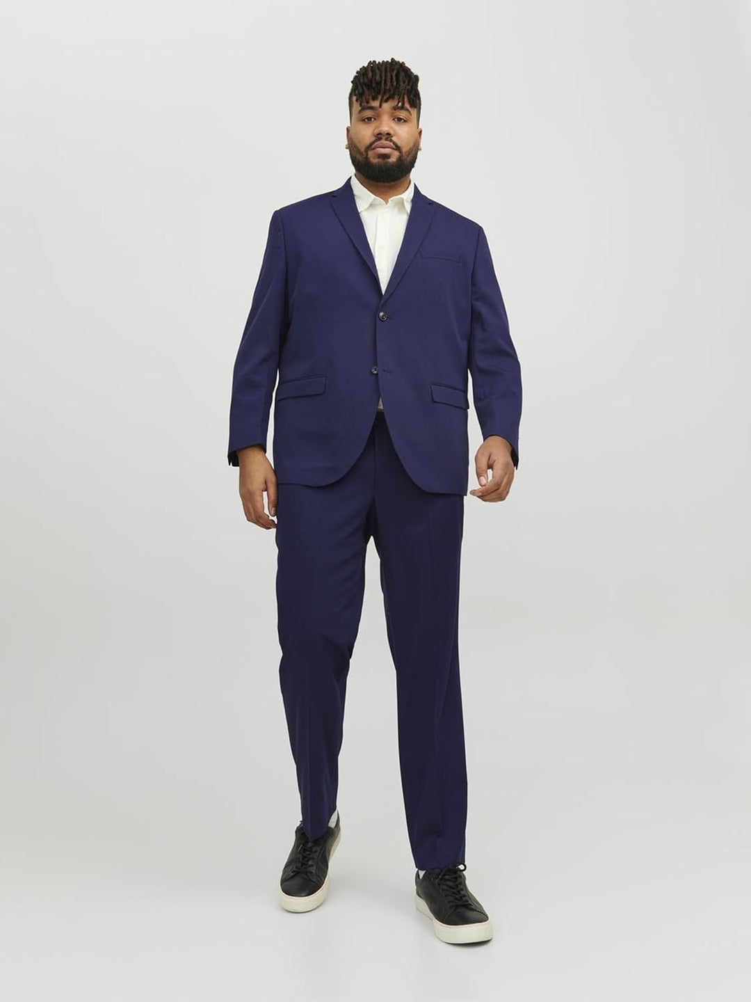 JACK & JONES Male Einreihiger Blazer und Hose Plus Size Slim Fit Anzug 62 Grosse Grössen Medieval Bl