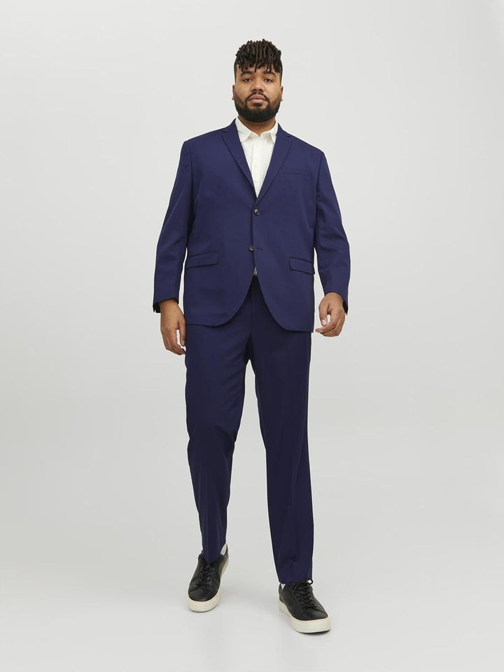 JACK & JONES Male Einreihiger Blazer und Hose Plus Size Slim Fit Anzug 62 Grosse Grössen Medieval Bl