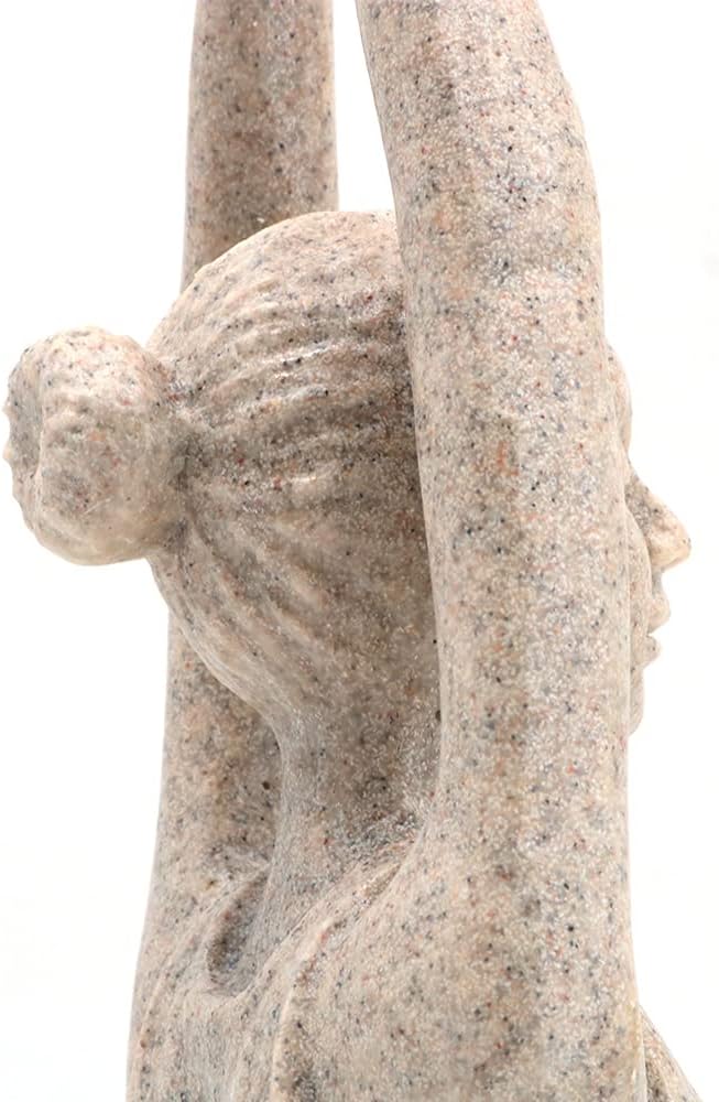 ANCLLO Statuen Skulptur Figuren Statuetten, kreatives Harz Seitwärts Gebet Yoga Mädchen Charakter Fi