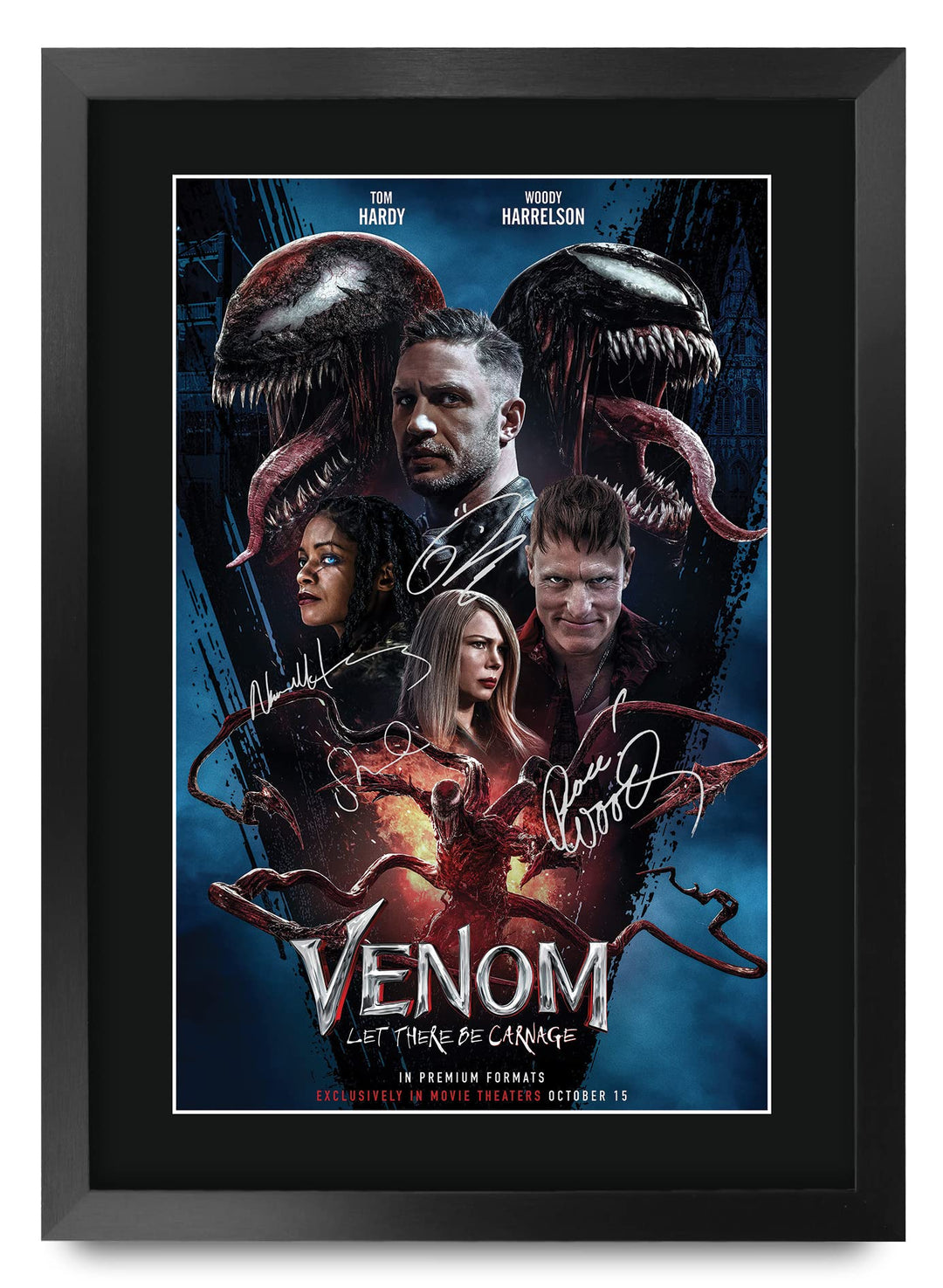 HWC Trading FR A3 Venom 2 Tom Hardy Geschenke Geduckter Poster Signiertes Autogramm Foto für Fans vo