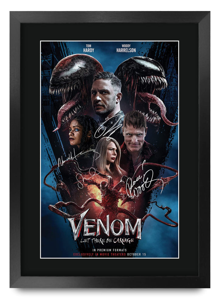 HWC Trading FR A3 Venom 2 Tom Hardy Geschenke Geduckter Poster Signiertes Autogramm Foto für Fans vo