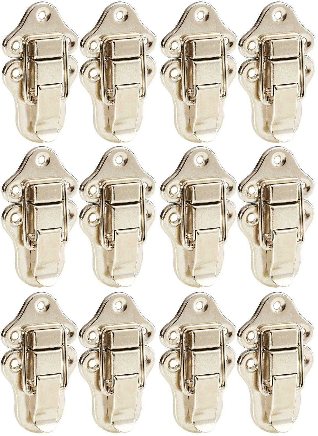 12 x Adam Hall 1607 - Aufbauschloss mittel 69 x 38 x 11 mm - Schnapp-Schloss, Kisten-Koffer-Schloss-
