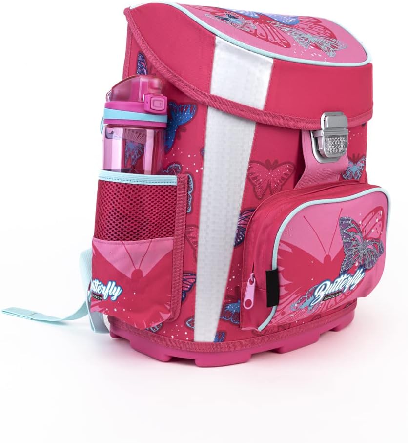 SCHMETTERLING SCHULRANZEN SET MÄDCHEN 1 KLASSE | SET 5 TEILIG FÜR GRUNDSCHULE | SUPER LEICHT | ERGON