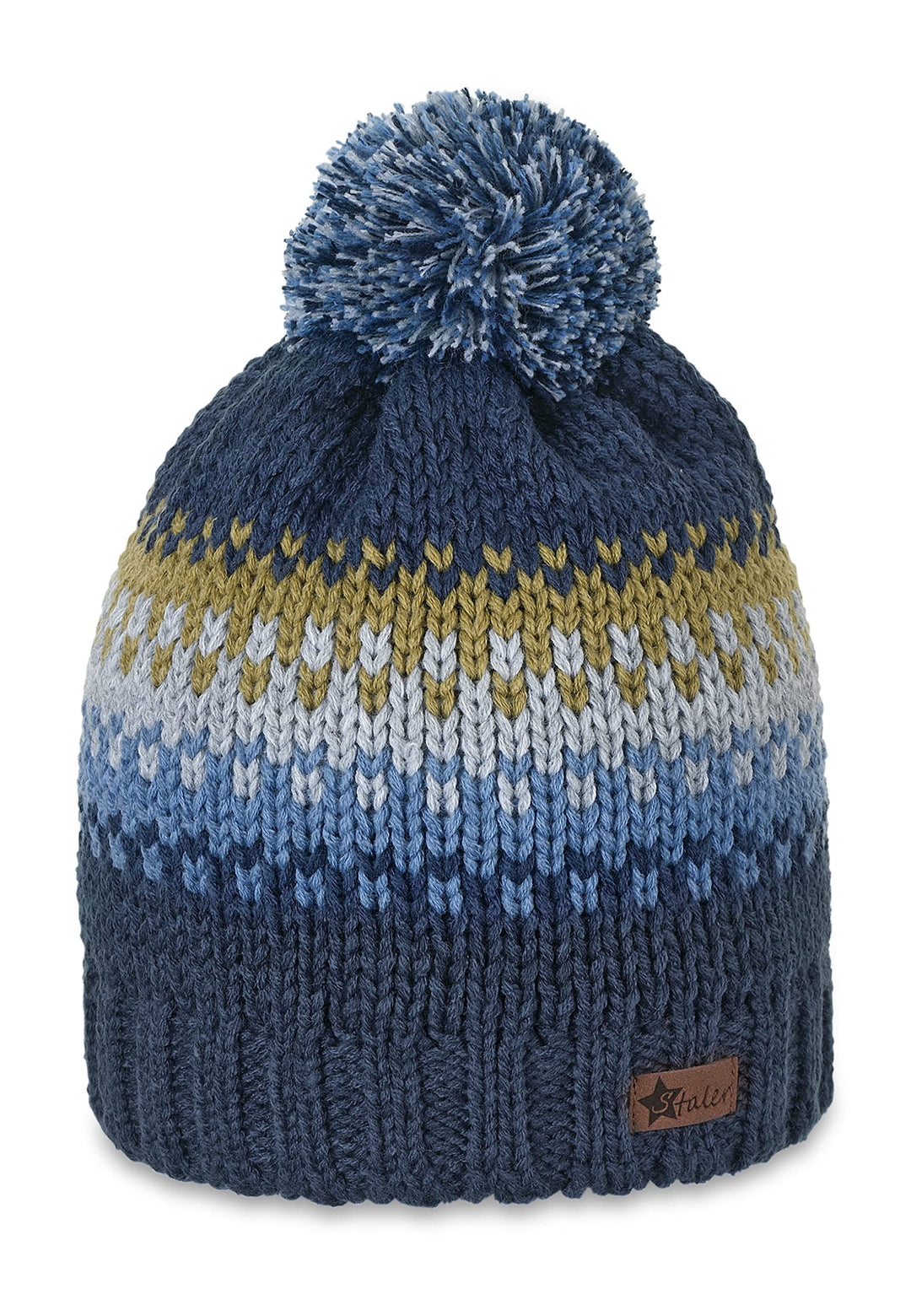 Sterntaler Baby Jungen Mütze Baby Bommelstrickmütze Farbverlauf 49 marine, 49 marine
