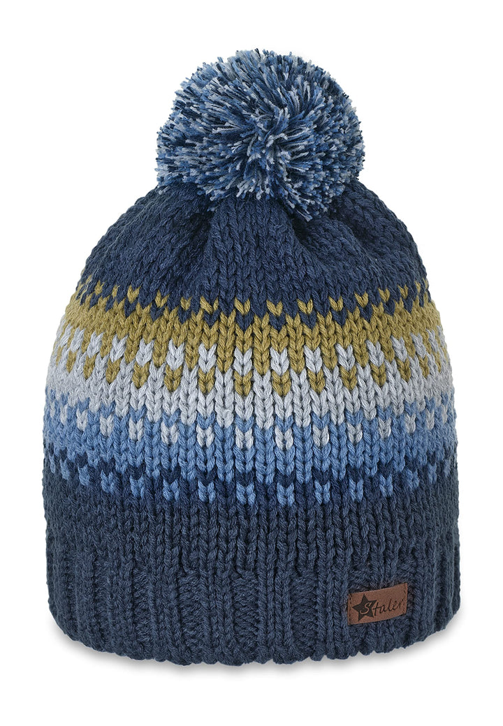 Sterntaler Baby Jungen Mütze Baby Bommelstrickmütze Farbverlauf 49 marine, 49 marine