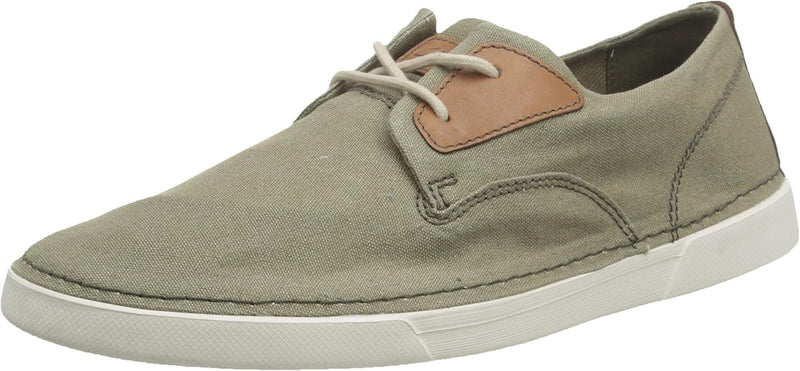 Clarks Herren Gereld Tie Sneaker 42 EU Olive Textile, 42 EU Olive Textile