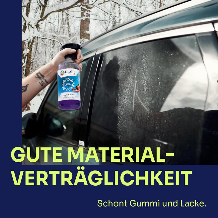 Liquid Elements – Scheibenfrostschutz Winter Set mit 1x Frostschutzmittel, 2X Enteiserspray & 1x Eis