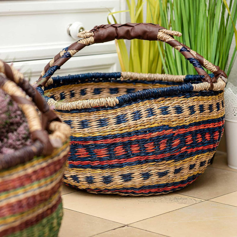 SIDCO Seegras Tasche Afrika Einkaufskorb Strohtasche Kenia Bag Korb Einkaufstasche