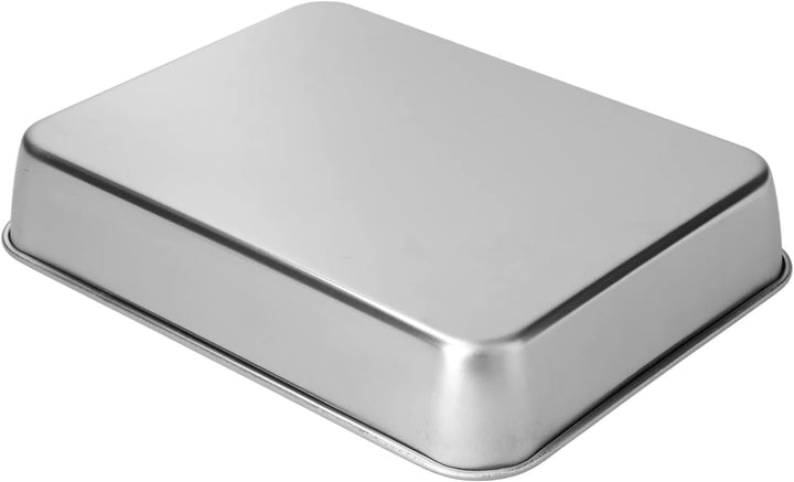Edelstahl Rechteckig Bratblech, Antihaft Grillschale Bräter mit Gitterrost für Backen, Grillen und B