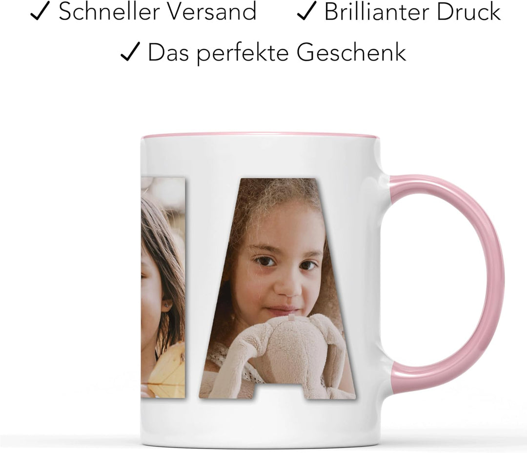 Oma Fototasse mit eigenem Bild personalisiert Tasse mit Fotos Fotogeschenk für Grossmutter Geschenk