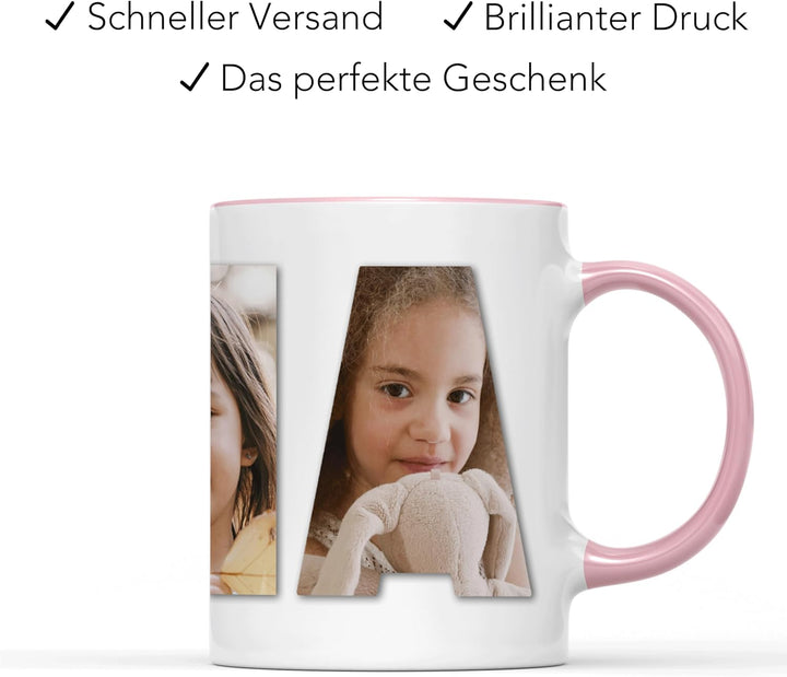 Oma Fototasse mit eigenem Bild personalisiert Tasse mit Fotos Fotogeschenk für Grossmutter Geschenk
