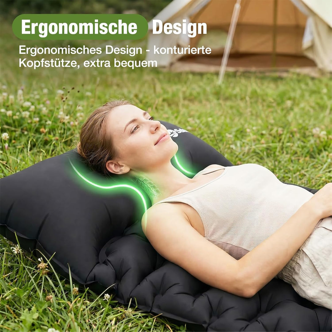 Sekey Ultraleichte Camping Luftmatratze mit Fusspumpe, 1 Min Aufblasen Campingmatratze, Extra Klein