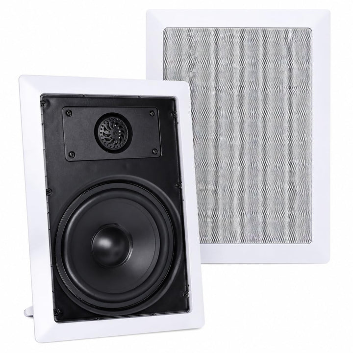 Pyle Wand-/Deckenlautsprecher 16,5 cm, 2-Wege, 200 W, Weiss, Paar | 4-8 Ohm Impedanz, Frequenzgang 7