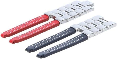 TOMMY HILFIGER Uhrenarmband 19mm Leder Edelstahl Rot / Blau - Gehäusenummer TH.F80132 - Passend Für