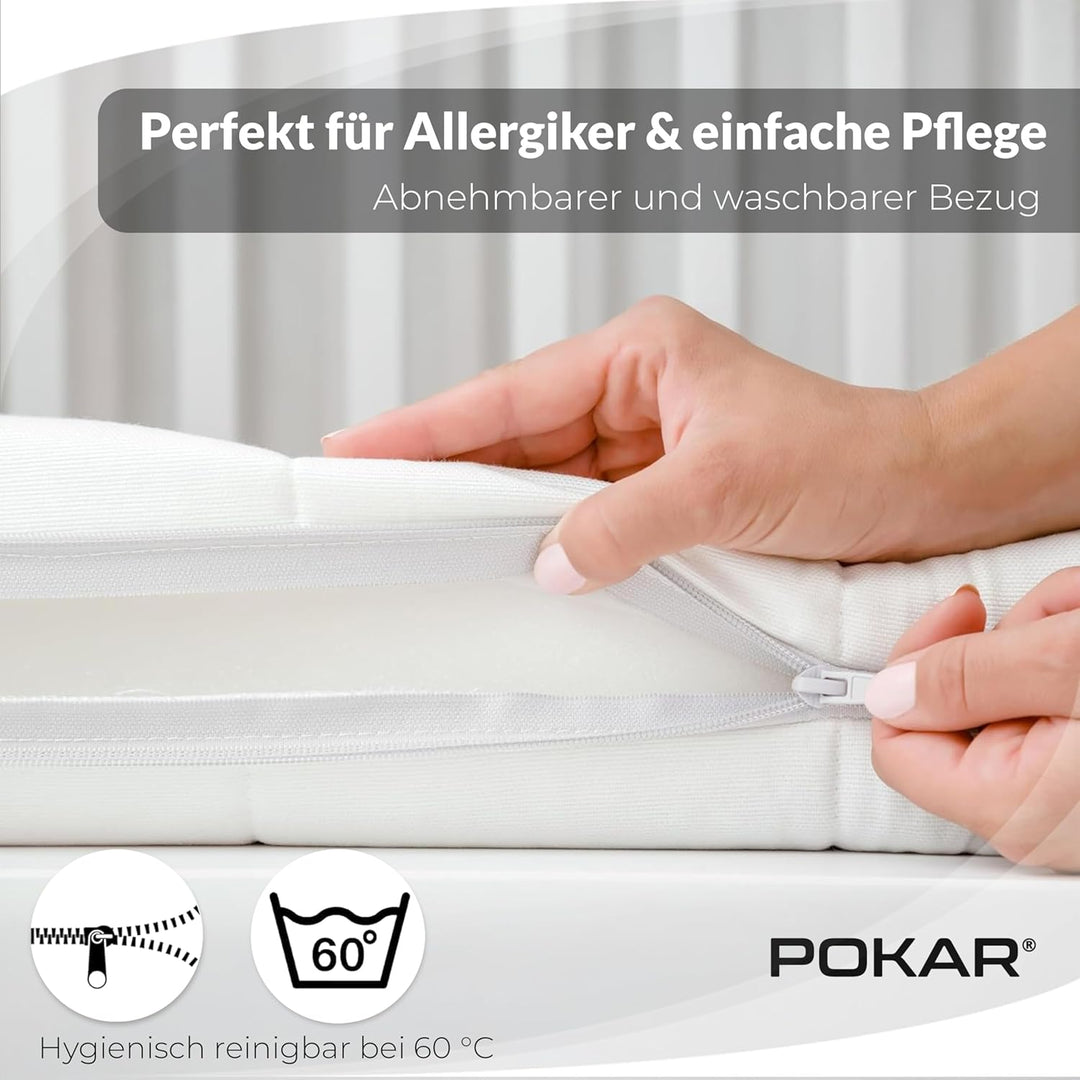 POKAR Matratzentopper Matratzen Topper Matratzenauflage Matratzenschoner für Matratze Waschbar und f
