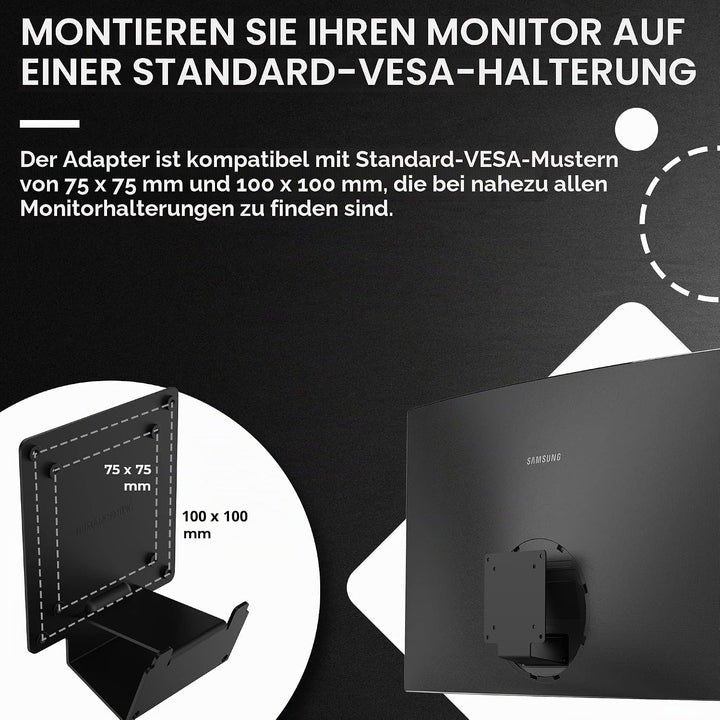 HumanCentric VESA Halterung Adapter für Samsung Curved Monitore U32R590, U32R590C, VESA Adapter Halt