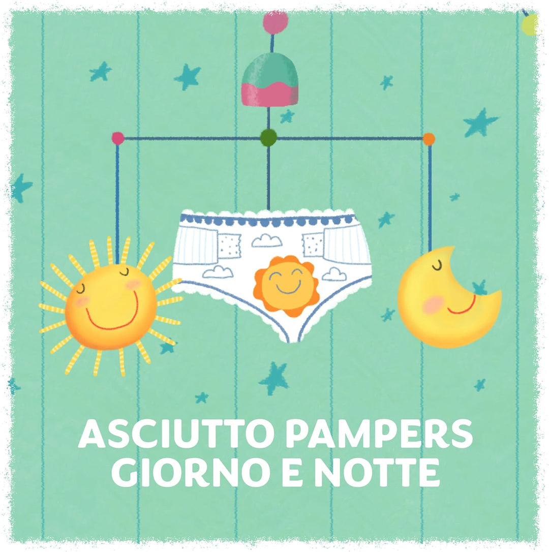 Pampers Sonne und Mond Mini, 126 Windeln, Grösse 2 (3-6 kg) Taglia 2 (Confezione da 126), Taglia 2 (