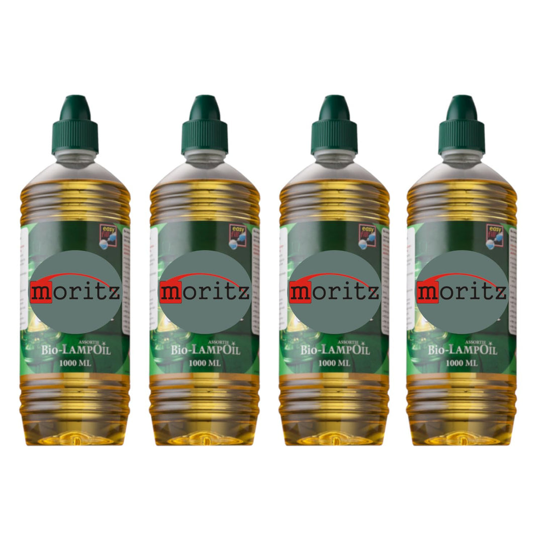 Moritz 4 Liter Bio Lampenöl gelb farbig für Öllampen Bambusfackeln Gartenfackel und Wandfackeln 4 Li