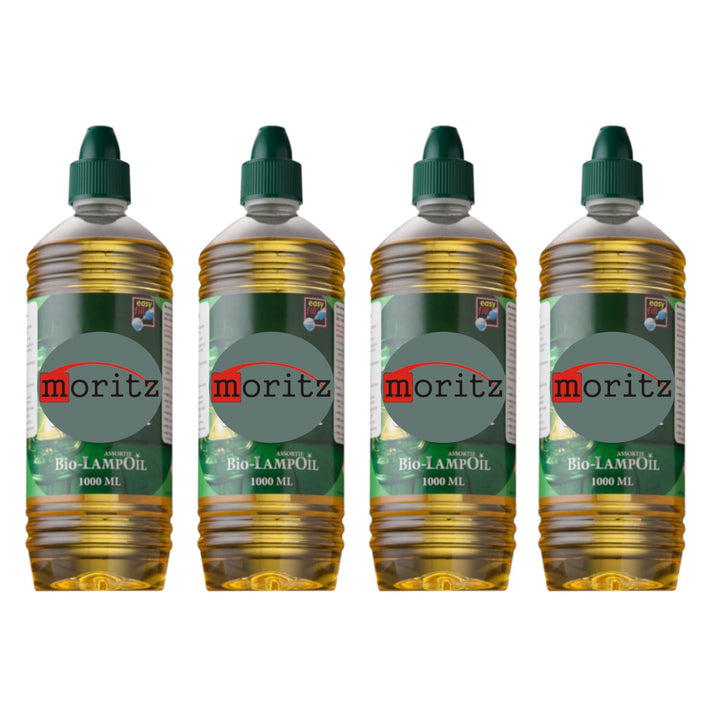 Moritz 4 Liter Bio Lampenöl gelb farbig für Öllampen Bambusfackeln Gartenfackel und Wandfackeln 4 Li
