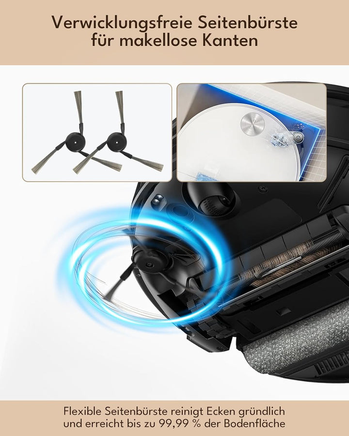 22 STK. Zubehörsets für Mova S70 Roller/ S70 Ultra Roller Saugroboter: 2 Hauptbürste, 2 Rollenwische