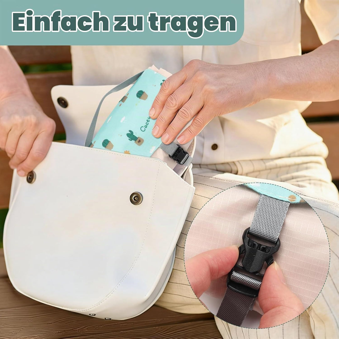 Picknickdecke wasserdicht 210 x 220 cm – Ultraleichte Faltbare Outdoor Decke, kompakt &amp; einfach fixi