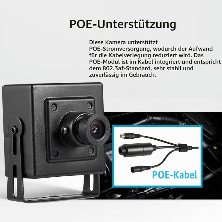 Mini POE IP Kamera mit Audio, Innen Sicherheit Kamera P2P Remote View 3MP HD CCTV Video überwachung
