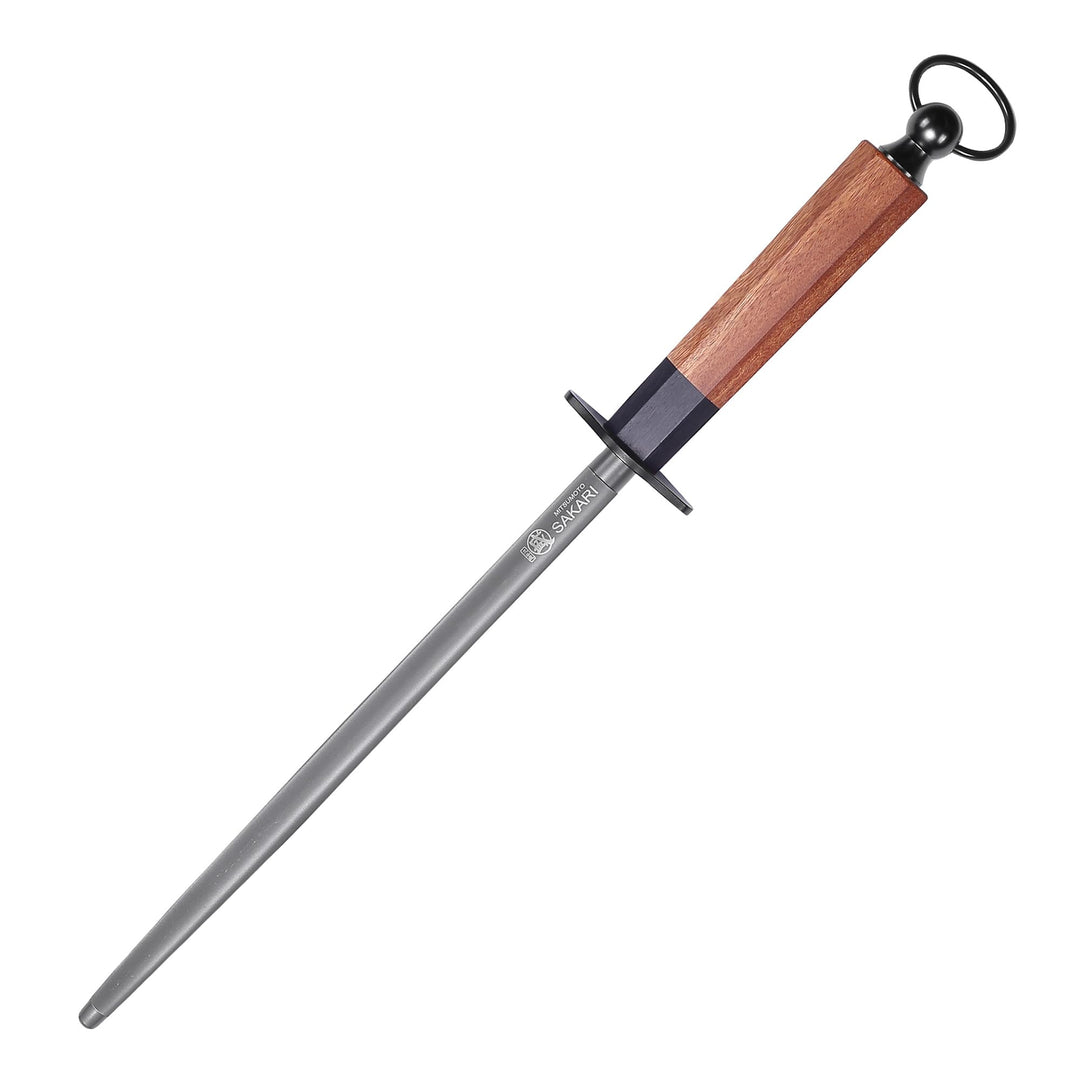 MITSUMOTO SAKARI 40 cm Japanischer Professioneller Wetzstab, Wetzstahl Für Messer aus Hochwertigen D
