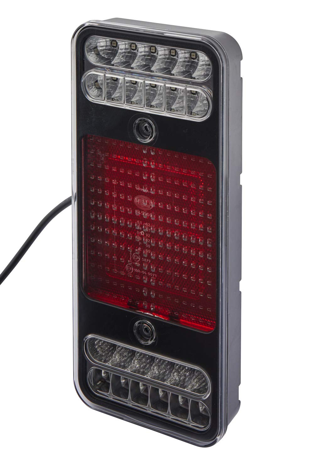 HELLA 2VP 345 900-411 Heckleuchte - Coluna - LED - 12V - Anbau/geschraubt - LED-Lichtfarbe: gelb/rot