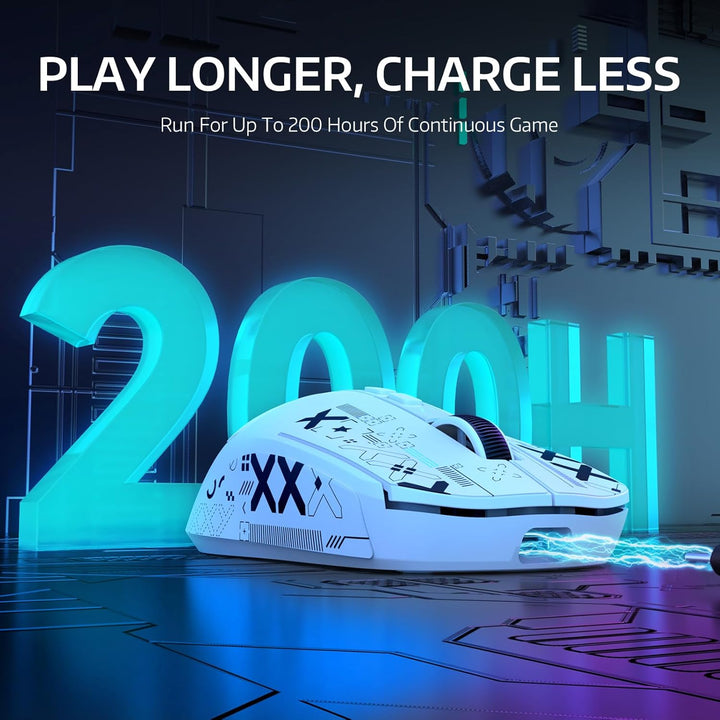 VGN Game Power Attack Shark X6 Superlight Kabellose Gaming-Maus mit RGB Ladestation, 49g Ultraleicht