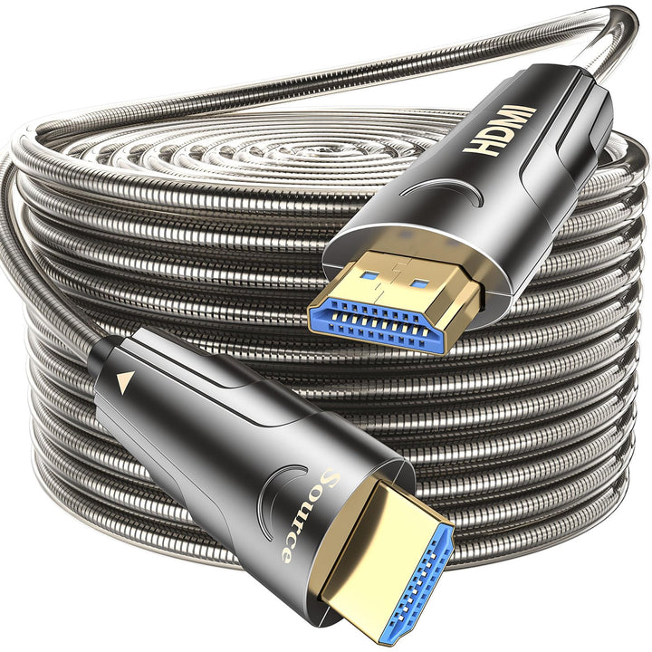 8K HDMI Glasfaserkabel10M,Stahlpanzerung Optisch HDMI 2.1 Kabel 48Gbps Ultra High Speed,In Wall CL3