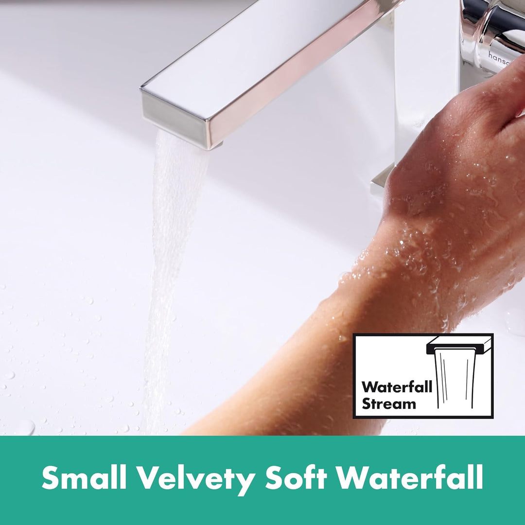 hansgrohe Tecturis E - Waschtischarmatur ohne Ablauf, energiesparend (CoolStart), Wasserhahn Bad mit