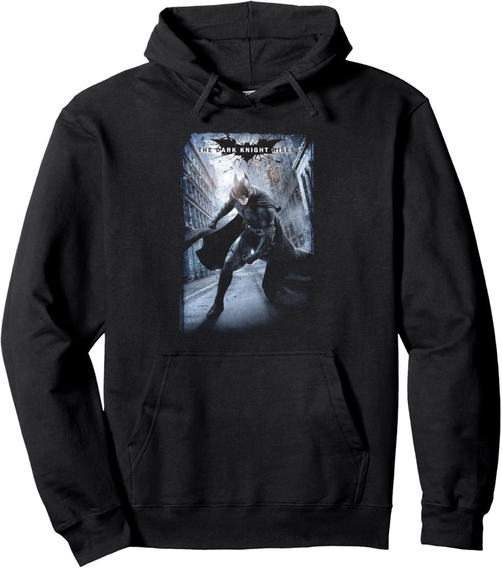 Batman Dark Knight Rises Crumbled Poster Pullover Hoodie