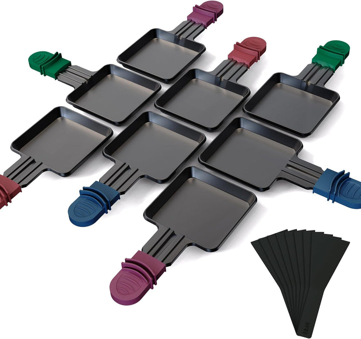 Yoassi Pfännchen für Raclette, Antihaftbeschichtet Grill Pfännchen, Viereckig Mini Raclette Grill Pf