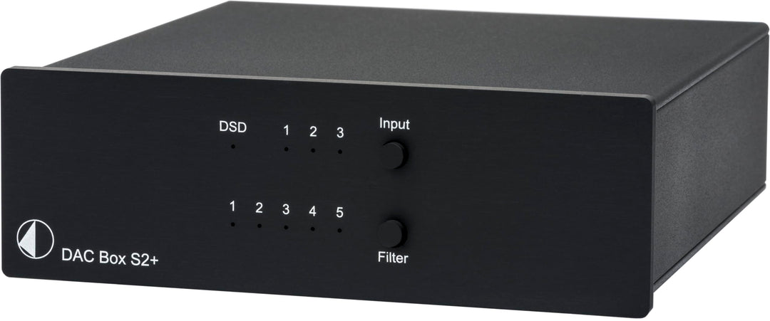 Pro-Ject Audio Systems DAC Box S2+, High End DAC mit 32bit und DSD256 Support (Schwarz), Schwarz