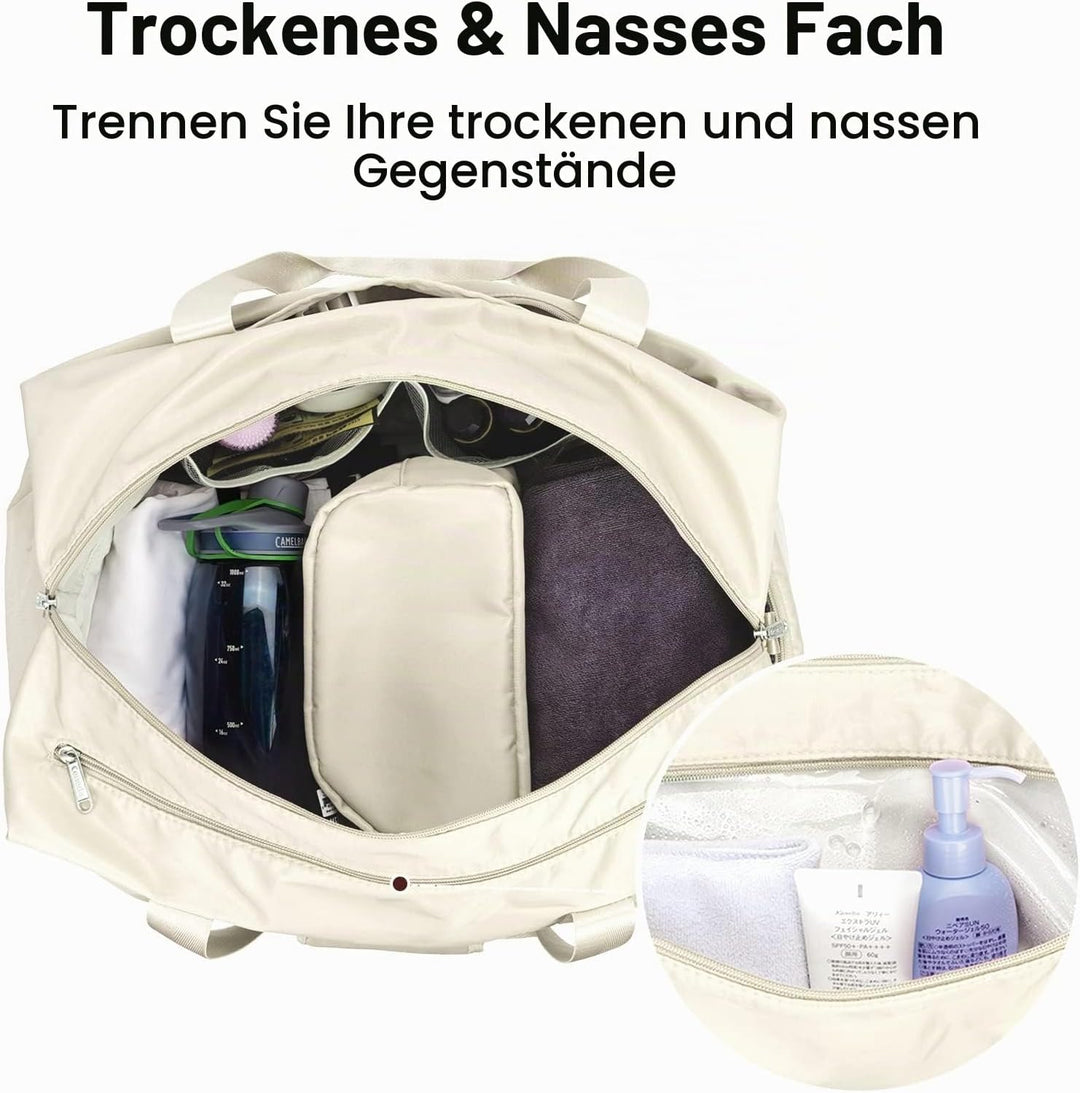 Ceneda Sporttaschen Klassische Reisetasche mit Schuhfach und Kulturtasche Sporttasche Damen Herren T