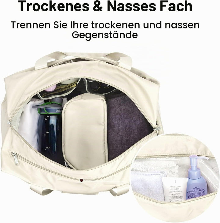 Ceneda Sporttaschen Klassische Reisetasche mit Schuhfach und Kulturtasche Sporttasche Damen Herren T
