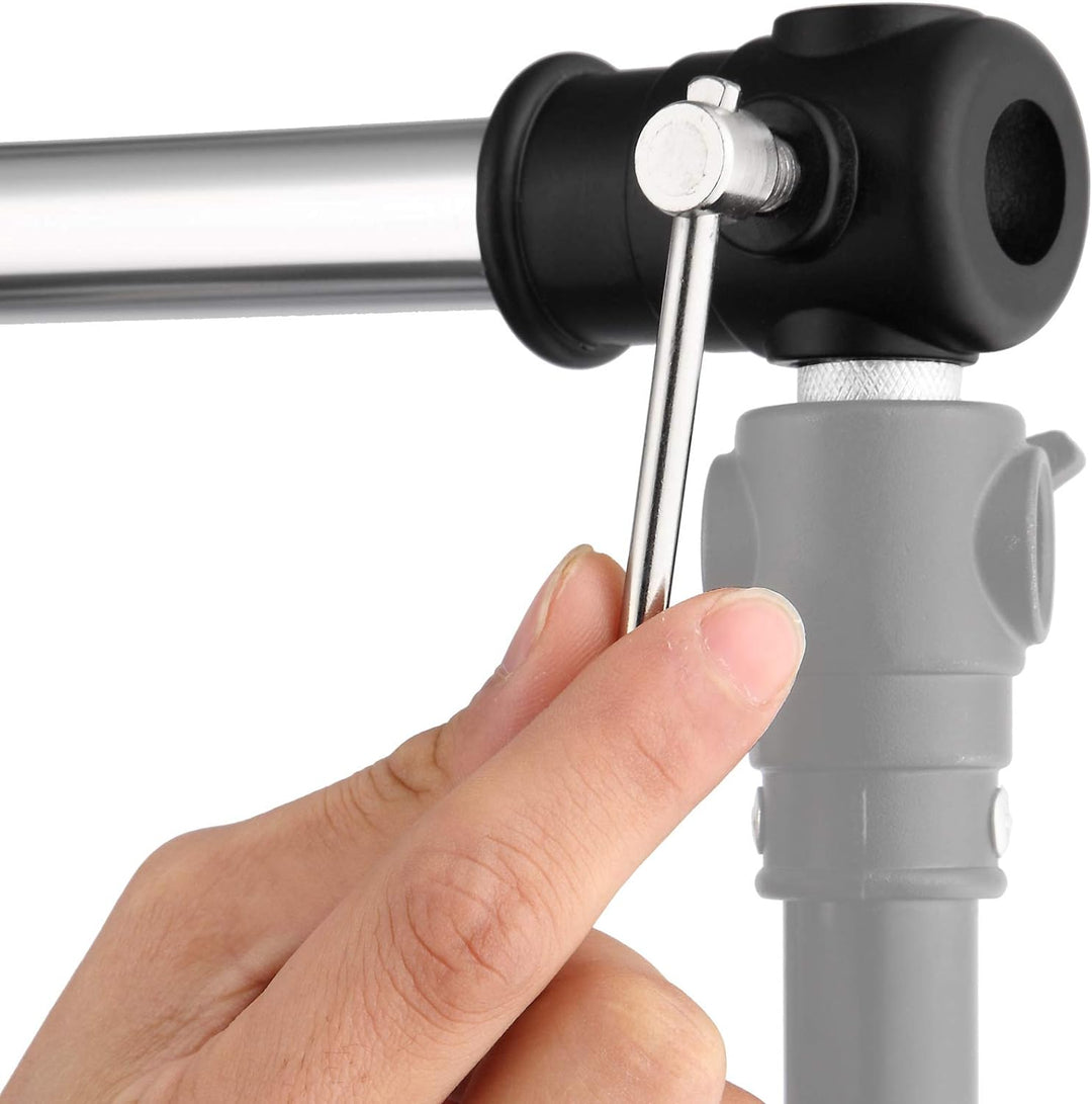 Selens 120-300cm Hintergrundständer Querstange Verstellbarer Hintergrund Ständer Backdrop Stand Silb