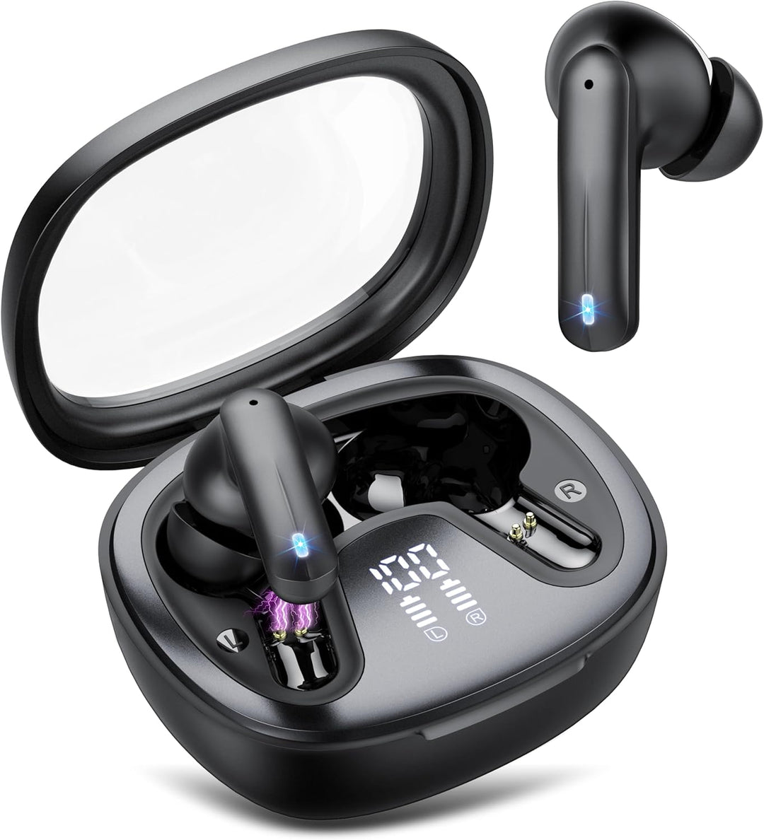 AI Kopfhörer Übersetzer, 3-in-1 Translator Earbuds, Bluetooth 5.4 Sprachübersetzer für 135 Sprachen