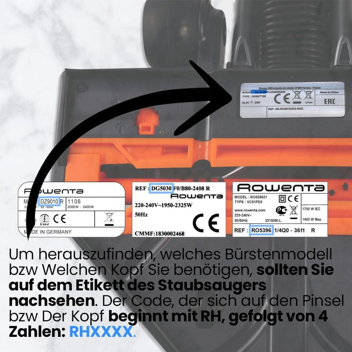 Rowenta Ersatz-Elektrobürste RS-RH5973 Kompatibel mit Rowenta Air Force Extreme Akku-Staubsauger (RH