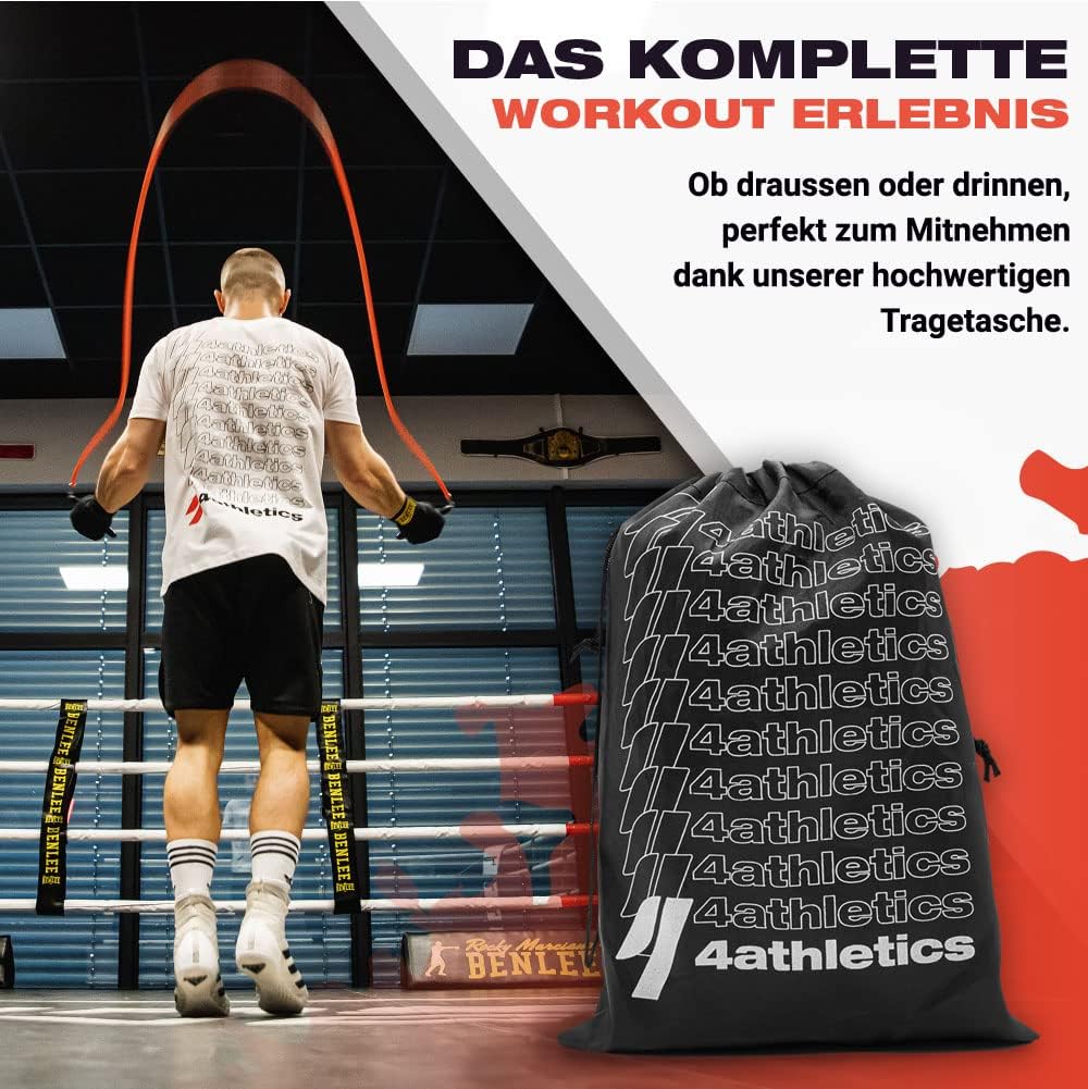 4athletics Premium Springseil Lightweight Set Springseil zum Ganzkörpertraining S - Bis Grösse 169 C